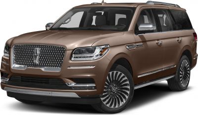 Front view of full-size luxury SUV with distinctive grille and LED headlights
