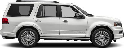 Side profile of SUV with distinctive alloy wheels and four doors