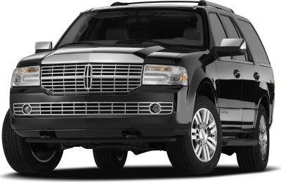 Luxury SUV with prominent chrome grille and stylish alloy wheels