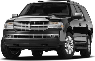 Luxury full-size SUV front view with chrome grille and alloy wheels