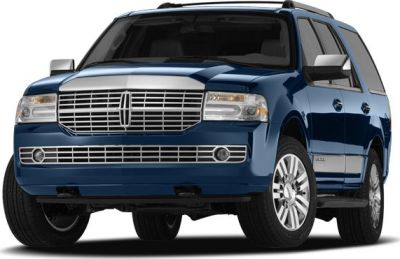 Front view of luxury SUV with large chrome grille and aerodynamic design