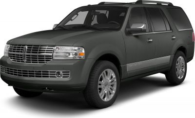 Large luxury SUV with chrome grille and alloy wheels