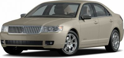 Sedan with vertical grille and chrome multi-spoke wheels