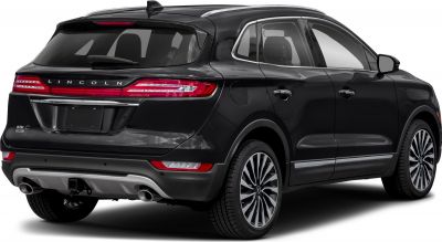 Rear view of SUV with LED taillights and dual exhaust pipes