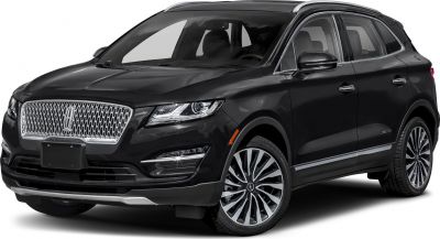 Modern front grille and LED headlights of luxury SUV