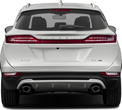 Rear view with tail lights and dual exhaust pipes