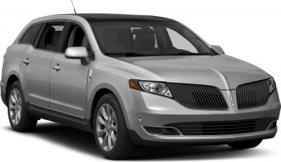 Luxury SUV front fascia with vertical grille and sleek headlights