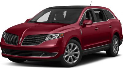 SUV with vertical slat grille and LED headlights