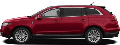 Side profile of a luxury full-size crossover SUV with alloy wheels