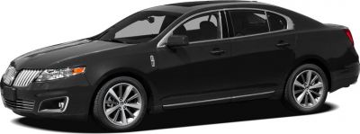 Black luxury sedan with front-side view, sleek design, and alloy wheels
