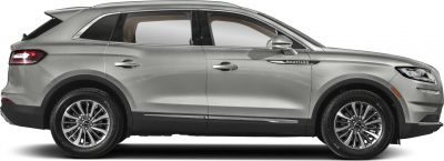 Side profile of a midsize SUV with alloy wheels and smooth lines