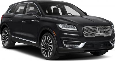 SUV front view with LED headlights and chrome grille