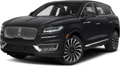 Luxury SUV front grille and LED headlights with alloy wheels side view