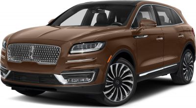 Luxury SUV front view with LED headlights and multi-spoke alloy wheels