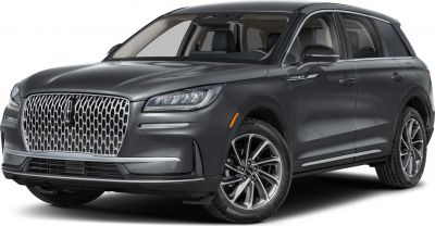 Luxury SUV front with distinctive grille and LED headlights
