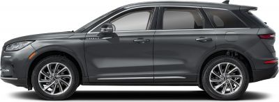 Side profile with alloy wheels and Corsair badge