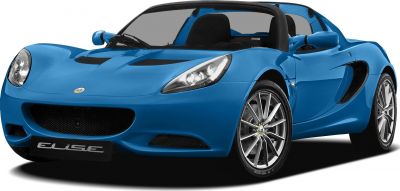 Convertible sports car aerodynamic front with alloy wheels