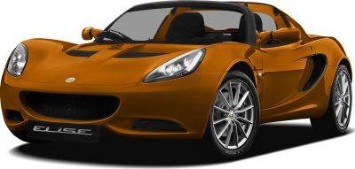 Front view of a sporty convertible roadster with aerodynamic features and alloy wheels
