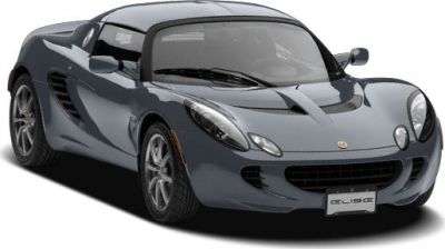 Aerodynamic front end and sleek headlights of a lightweight sports coupe