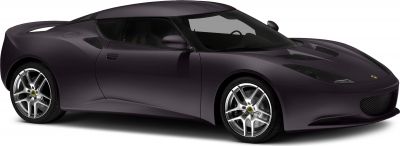 Side profile of a sleek sports coupe with alloy wheels