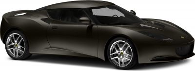 Sleek sports coupe side profile with alloy wheels and aerodynamic design