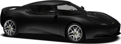Sleek black sports coupe with alloy wheels and aerodynamic design