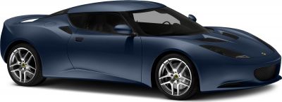Sleek aerodynamic coupe with alloy wheels