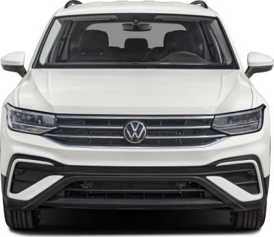 Front view with grille and headlights of SUV