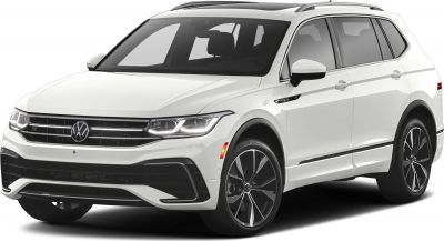 Front side of modern SUV with LED headlights and alloy wheels