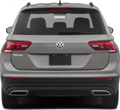 Rear view showing taillights, rear window, and dual exhausts