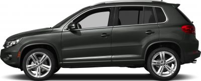 Side profile of SUV with alloy wheels