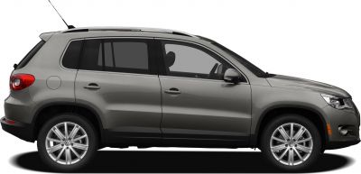 Side profile of a compact SUV with alloy wheels