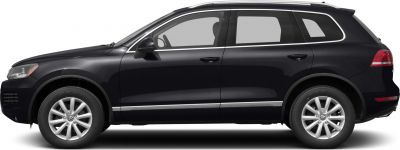 Side profile view of a sleek SUV with alloy wheels