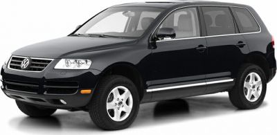 Black SUV with front and side view, chrome accents and alloy wheels