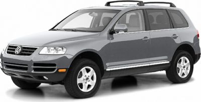 Side and front view of an SUV with roof rails and alloy wheels