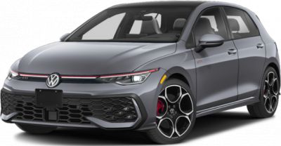 Sleek front design with distinctive alloy wheels on a modern hatchback