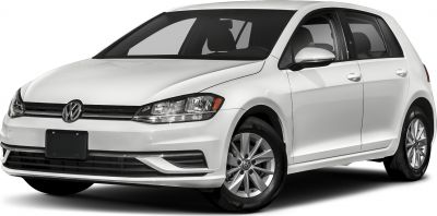 White hatchback front side view with headlights and alloy wheels