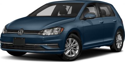 Front-side view of blue hatchback with sleek headlights and alloy wheels
