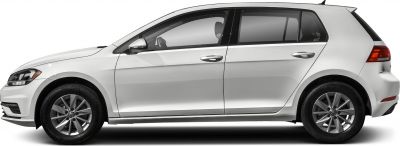 Side profile of a 5-door hatchback with alloy wheels