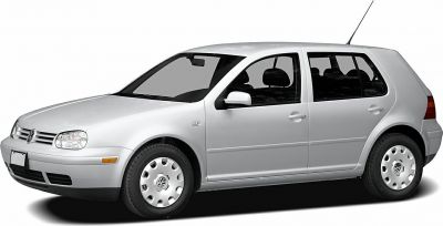Silver compact 5-door hatchback with rounded headlights and VW hubcaps