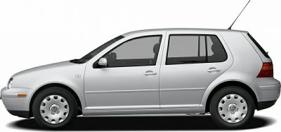 Side profile of a compact 3-door hatchback with silver finish