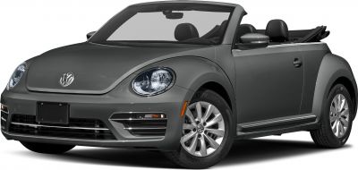 Open roof convertible with rounded headlights and alloy wheels