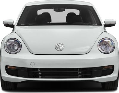 Front view with round headlights and fog lamps in white finish