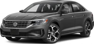 Front and side view of a sedan with distinctive grille and sport alloy wheels