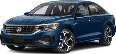 Front grille and alloy wheels of a blue sedan