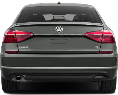 Car rear view with taillights and TSI badge