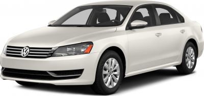 White sedan with chrome grille and alloy wheels front side view