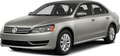 Silver sedan front-side view with grille and alloy wheels