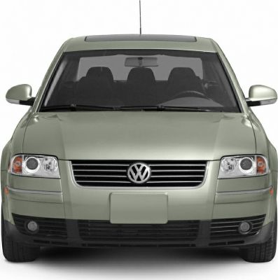 Front view showing grille, headlights, fog lamps, and windshield