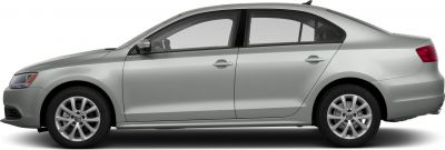 Side profile of a mid-size sedan showing four doors and alloy wheels